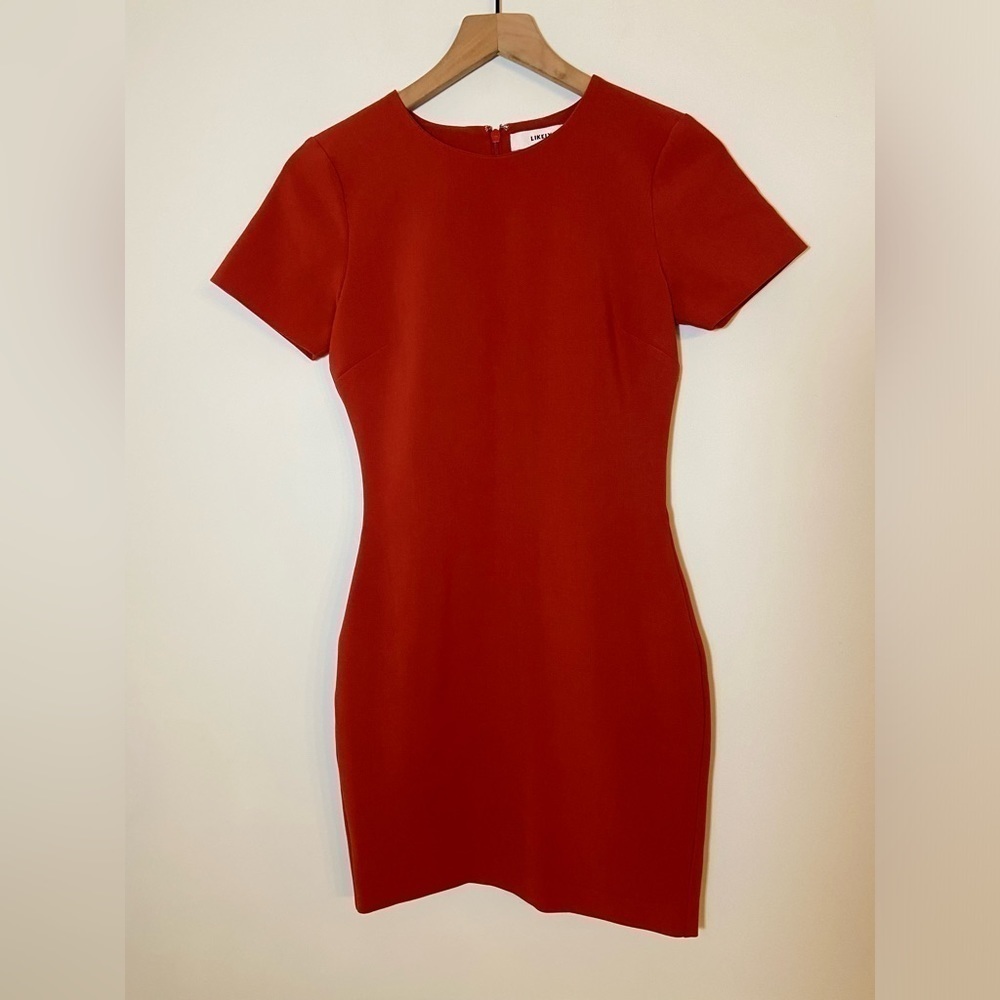 Likely Womens Manhattan Red Mini Dress size 2 Party Cocktail Boho Short Sleeve - Picture 2 of 8